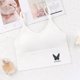thumbnail image 5 of Sonducket Sujetador deportivo para mujer, lencería, ropa interior de algodón, transpirable, ajustable, para Yoga, Fitness, correa, Bralette Ropa interior blanco, 5 of 8