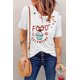 thumbnail image 3 of ABPHQTO Camiseta estampada blanca desgastada FOOD IS MY VALENTINE para mujer, 3 of 5