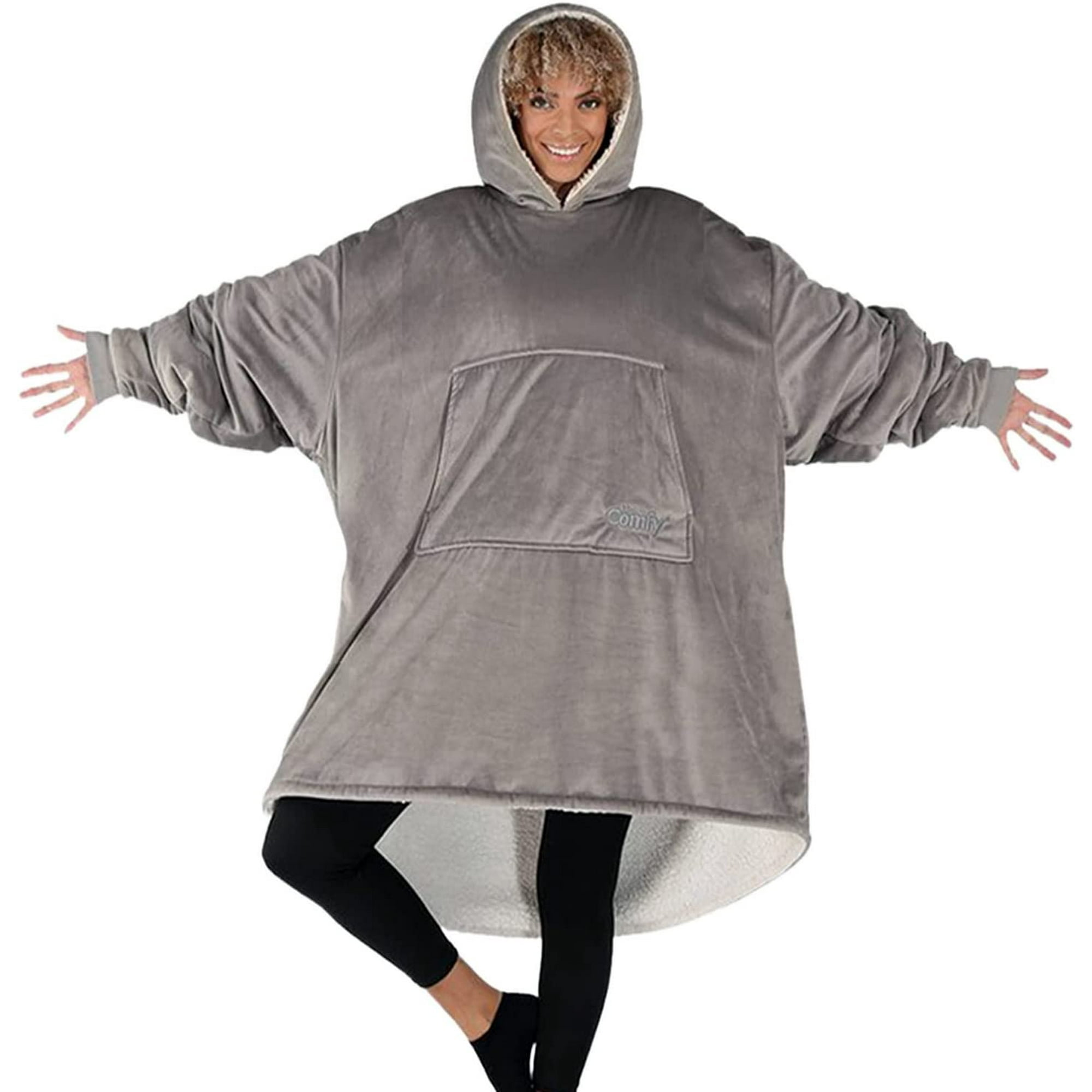 The comfy the original one size sweatshirt blanket in buffalo chec sale