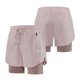 thumbnail image 3 of TaTaai Women High Waist Solid Sports Shorts Double Layer Anti-Exposure Stretch Elastic Waist Drawstring Zipper Pocket Quick Dry Yoga Running Shorts Gift, 3 of 8