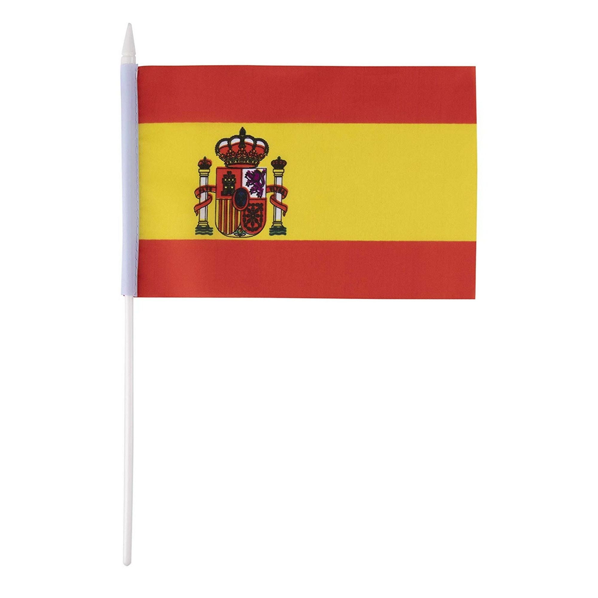 Spain Stick Flags 72Piece HandHeld Spanish Flags On Stick with