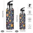 thumbnail image 2 of Yayeee 20oz Insulated Water Bottle Double Wall Stainless Steel with Flip Straw Lid, Small Space Pattern, 2 of 7
