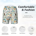 thumbnail image 5 of Balery Cartoon Dinosaur Mens Swim Trunks Swim Shorts for Men Quick Dry Inseam Beach Shorts with Compression Liner Pocket-Small, 5 of 9