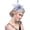 Silver, variant on Fascinators for Women VLOOCKLW Flower Mesh Ribbons Feathers on a Headband and a Clip Tea Party Headwear for Girls and Women Silver