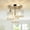 Golden#0, variant on Table Lamp Modern Semi Flush Mount Ceiling Light,3-Light Crystal Close to Ceiling Light Fixtures,Golden Kitchen Light Fixtures with Clear Crystal Shade,Hallway Light Fixtures for Hallway Bedroom Bath
