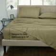 thumbnail image 4 of ROYALE LINENS 300 Thread Count 100% Long Staple Combed Cotton Sheet Set - 4 Piece Full Bed Sheets - 1 Fitted, 1 Flat, 2 Pillow Cases -Soft Cool & Crisp Sheet Set (Full, Sage Green), 4 of 10