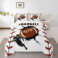 thumbnail image 1 of Erosebridal Ensembles de Literie 3D Rugby Double avec Couette, Insert de Couette Joueur de Football, Décor Thème Sports, Réversible, 1 of 7