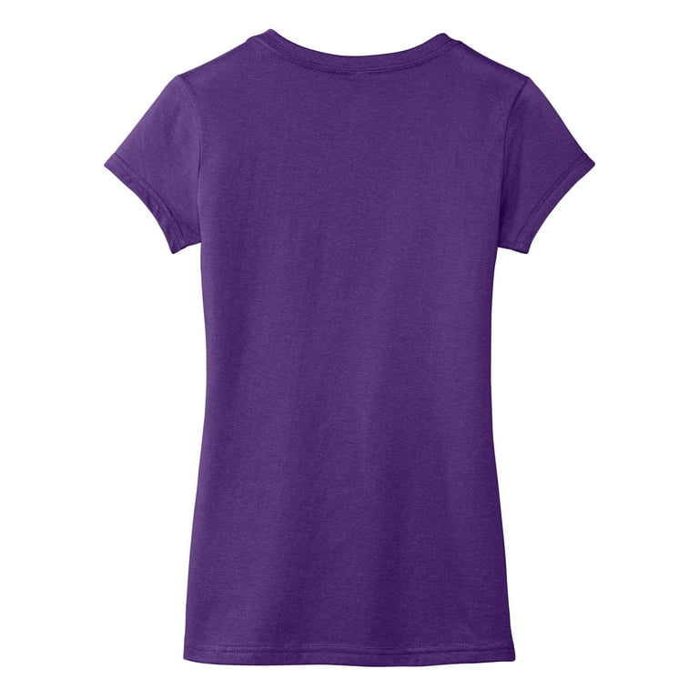 Mafoose Women's Juniors V-Neck Cotton T-Shirt Purple 3X-Large