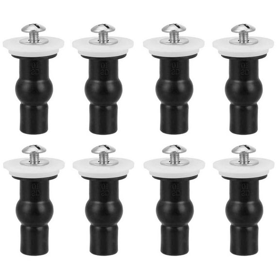 8 Pack Toilet Seat Screws Hinges Bolt Expanding Rubber Top Nuts Screw Fixings Fix WC Blind Hole Fittings