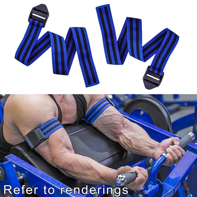 de restricción de sangre para muslos y de oclusión, 2 pulgadas de ancho para entrenamiento pierna de restri , azul Brazo azul DYNWAVEMX Bandas de entrenamiento