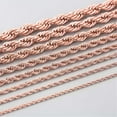 thumbnail image 3 of HIJONES Stainless Steel Rope Chain Necklace for Men Women Twist Rope Chain Solid Jewelry Hip Hop Rock Chain 2MM 20 Inch Rose Gold, 3 of 6