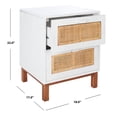 thumbnail image 5 of SAFAVIEH Erica 2-Drawer Nightstand White / Natural, 5 of 7