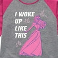 thumbnail image 3 of Disney Princess - Aurora Woke Up Like This - Toddler And Youth Girls Raglan Graphic T-Shirt, 3 of 5