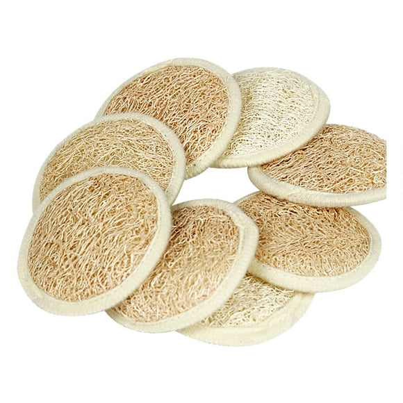 4 piezas de esponja vegetal natural para limpiar el rostro, pulpa de esponja vegetal exfoliante, desmaquillante, toalla facial de limpieza profunda