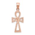 thumbnail image 6 of 14k Rose Gold Solid Polished Ankh Charm Pendant, 6 of 7