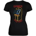 thumbnail image 1 of Retro Neon Sign Arcade Birthday 1982 Juniors Soft T Shirt Black X-LG, 1 of 1