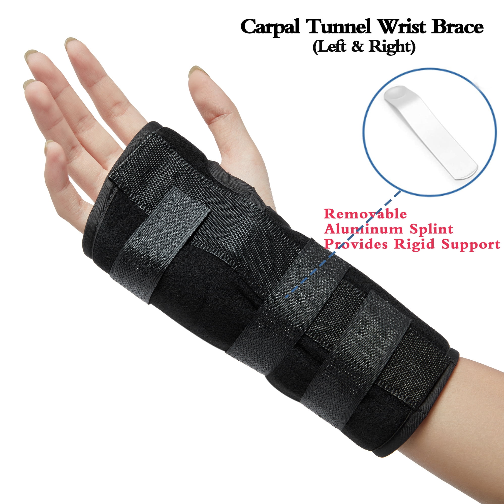 LELINTA Carpal Tunnel Wrist Brace with Metal Wrist Splint for Hand and Wrist Support and  Tendon Support Arthritis Pain Relief, Men and Women 3 Straps Adjustable Wrist Brace