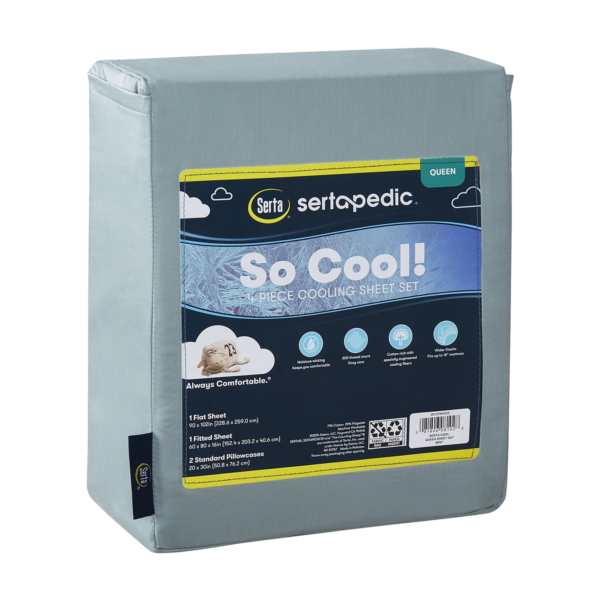 Serta So Cool with Coolmax, Mint, Queen