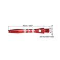 thumbnail image 2 of Uxcell Dart Shafts 35mm/1.4 Inch, 2BA Thread Aluminum Dart Stems Dart Accessories, 3 Pack Red, 2 of 5
