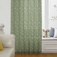 thumbnail image 6 of Sage Green Floral Sheer Curtains 96 Inches Long, Spring Flowers Light Filering Curtains, Privacy Drapes Simi Floor to Veiling Curtain for Living Room Bedroom Large Window Treatment, 6 of 9