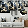 thumbnail image 4 of Designart "Majestic Monochrome Crow II" Crow Metal Art Living Room, 4 of 5