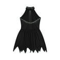 thumbnail image 6 of iixpin Kids Girls Gymnastics Tutu Skirt Figure Ice Skating Dance Leotard Dress Mesh Splice Ballet Dance Costume Black 14, 6 of 7