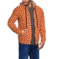 thumbnail image 2 of Naloa Dots On Orange Background Men’s Hoodies, Zip up Hoodie, Sweatshirts,Hoodies for Men Sizes S-3XL-XX-Large, 2 of 5