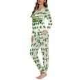 thumbnail image 2 of NETILGEN Thermal Green Leaves & Truck Pj Set for Women Plus Size, Comfortable Women Pajama Set Long Sleeve & Crew Neck, 2 Pcs Women Pj Sets Summer & Winter & Autumn, 2 of 6