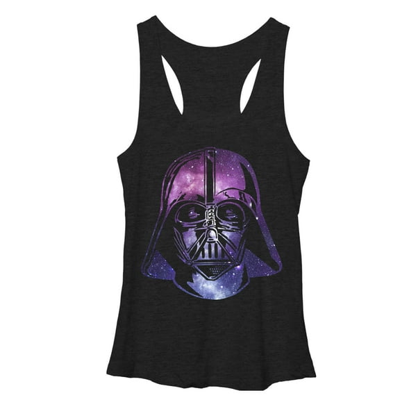 Women's Star Wars Vader Space Helmet  Racerback Tank Top Black Heather X Large