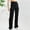 Black, variant on Womens Slacks Straight Work Pants High Waisted Baggy Fit Comfy Trousers Formal Business Office Striped Suit Pants