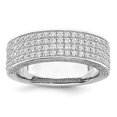 thumbnail image 1 of 925 Sterling Silver 142 Stone Cubic Zirconia Cz Ring Wedding Fancy, 1 of 9