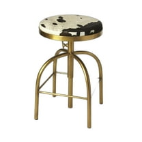 Hair on Hide Leather Bar Stool