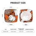 thumbnail image 6 of Gaeub Various Pumpkins Leopard Orange White Square Chair Seat Covers, Stretch Fitted Printed Chair Seat Cushion Cover for Kitchen, Office - One Size, 6 of 9