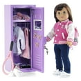 thumbnail image 3 of Emily Rose 18 inch Doll Furniture 18" Doll School Locker Storage Wardrobe With Working Lock and Key | Fits American Girl and Similar Dolls, 3 of 11