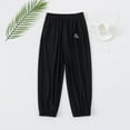thumbnail image 3 of WhouRiu Children Girls Pants Fashion Summer Sun Casual Thin Quick Drying Jogger Sweatpants Kids Girls Sports Trousers Black,Sizes 3-4, 3 of 3