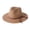 Khaki, variant on Woven Homburg Top Hat Western Porkpie Hat for Dinner Outdoor Casual Wear