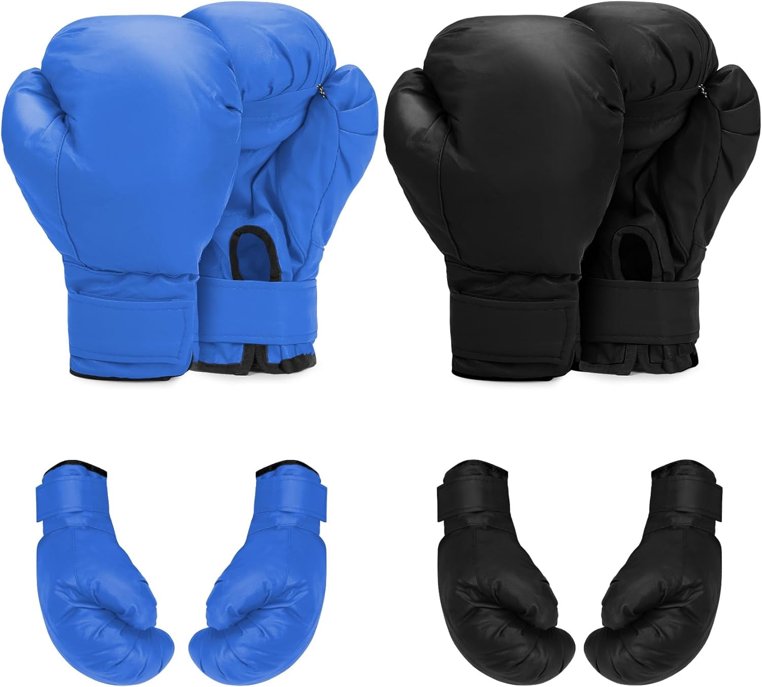 2-Pair Boxing Gloves for Men and Women, Suitable for Beginners and Children, Professional Shockproof Leather Sparring and Training Glove Set