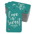 thumbnail image 1 of Inkdotpot Love Is Sweet Wedding Bottle Tag Real Silver Foil Favor Hang Tags 100 Pcs, 1 of 6