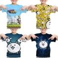 thumbnail image 2 of Nueva camiseta de Battle Cats para niños, niñas, camiseta de anime, juego de dibujos animados, camisetas 3D, camisetas de verano para niños, ropa informal de calle, 2 of 5