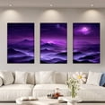 thumbnail image 5 of 3pcs/set, Canvas painting--Unframed, Stunning purple nebula, Wall decoration, bedroom, living room, library, office, cafe, bar, abstract art, perfect birthday, holiday gift,, 5 of 10