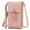 Pink, variant on Women's Leather Mobile Phone Crossbody Cell Phone Bag RFID (Black)