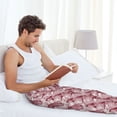 thumbnail image 5 of Naloa Orchids Flowers Pajama Pants Men, PJ Bottoms, Sleep & Lounge Pants-Small, 5 of 6