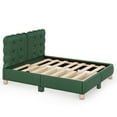 thumbnail image 5 of Queen Size Upholstered Platform Bed with Support Legs,Green, 5 of 9