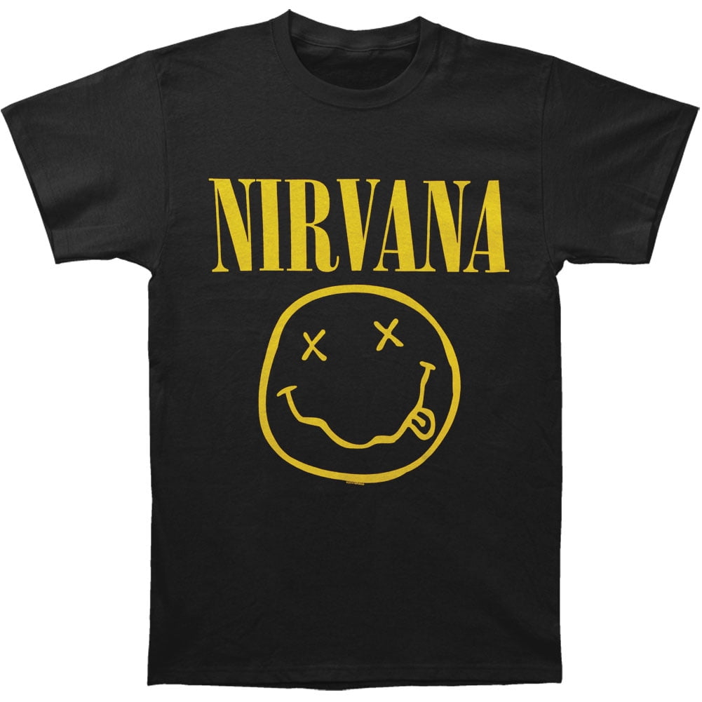 Nirvana - Nirvana Men's Smile One Sided Slim Fit T-shirt Medium Black ...