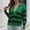 Green, variant on Idoravan Women's Plus Size Tops Clearance Fashion Womens Casual V Neck Stripe Long Sleeve Pullover Knitted Sweater Tops