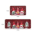 thumbnail image 3 of JilgTeok Merry Christmas Kitchen Rugs Sets 2 Piece Floor Mats Xmas Trees Snowman Black Red Buffalo Plaid Doormat Non-Slip Rubber Backing Area Rugs Washable Carpet Door Mat(23.6*15.7in+47.2*15.7in), 3 of 6