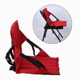 thumbnail image 2 of Kayak Seat Collapsible Floor Chair with Backrest for Hiking Camping Drifting Red, 2 of 8