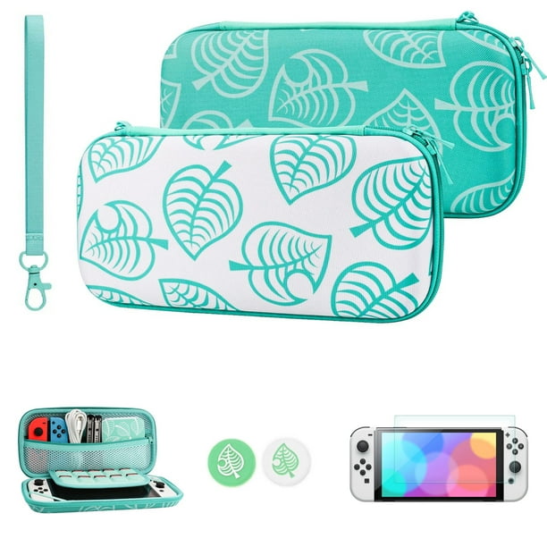Funda de transporte para Nintendo Switch OLED, funda protectora rígida, bolsa de almacenamiento. Los accesorios incluyen protector de pantalla, agarres para los pulgares y correa para la muñeca