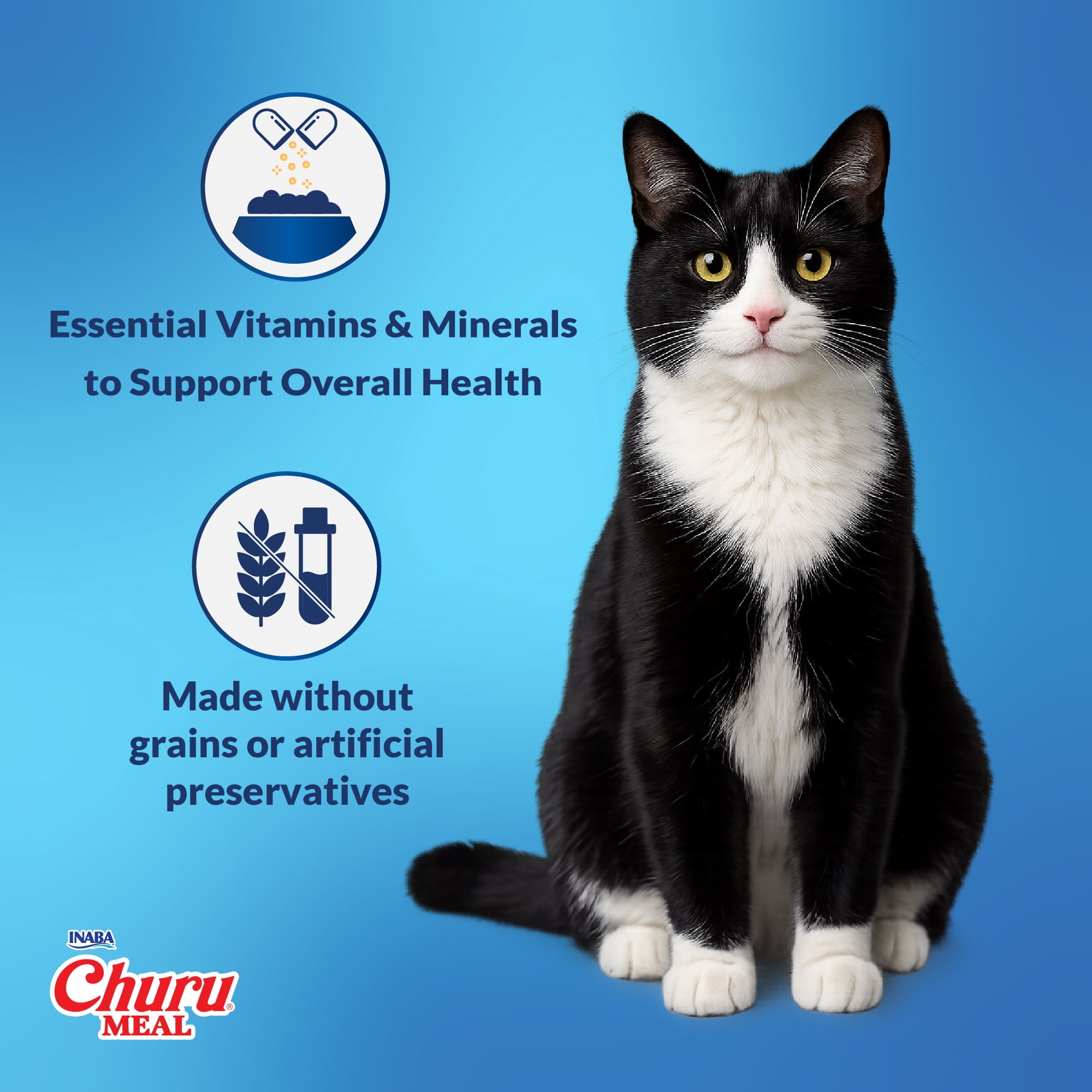 (3 pack) INABA Churu Meal Chowder Adult Wet Cat Food, 2.29 oz cup, 12-count, Chicken Variety Pack