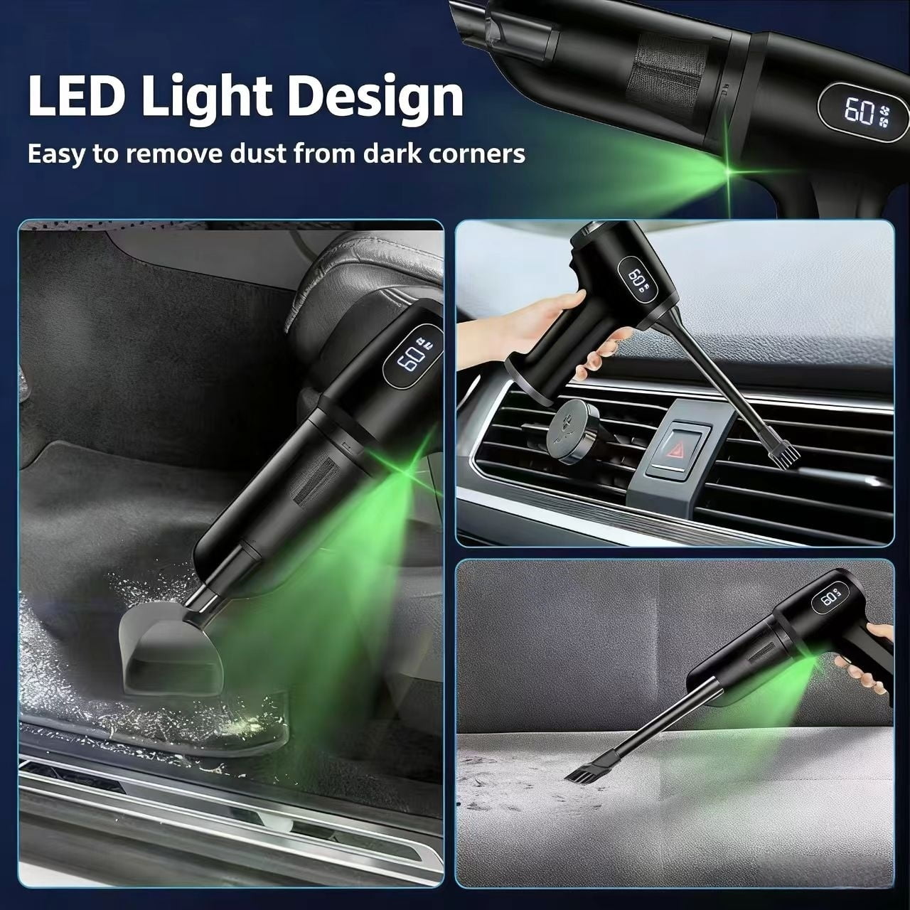 Air Duster Compressed Air Duster for Computer Electric Car-Mounted Vacuum Cleaner Electronic Device Cleaning Home, Car, Pet, Keyboard, Office 180000RPM